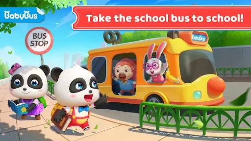 Gameplay screenshot 1 from Baby Panda's School Bus - Educational game